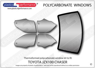TOYOTA - Chaser - JZX100 - Lexan Polycarbonate 5 piece window kit