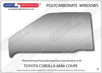 TOYOTA - AE86 Coupe - Lexan Polycarbonate left front door window