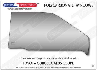TOYOTA - AE86 Coupe - Lexan Polycarbonate right front door window