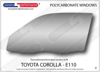 TOYOTA Corolla E110 - Lexan Polycarbonate left front door window