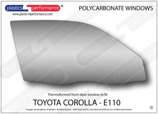 TOYOTA Corolla E110 - Lexan Polycarbonate right front door window