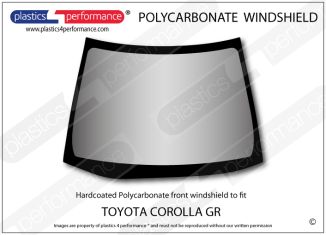 TOYOTA GR Corolla - Hardcoated Lexan Polycarbonate front windshield