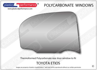 TOYOTA - Etios - Lexan Polycarbonate right rear door window