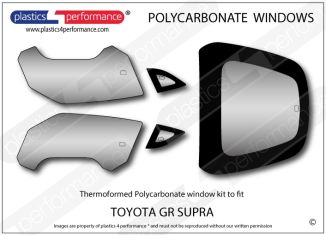 TOYOTA GR Supra A90 - Lexan Polycarbonate window kit