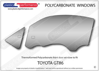 TOYOTA - GT86 - Lexan Polycarbonate left front door window