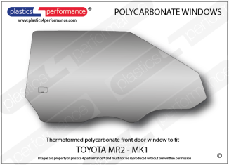 TOYOTA - MR2 MK1 - Lexan Polycarbonate right front door window