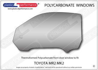 TOYOTA MR2 Mk2 - Lexan Polycarbonate left front door window