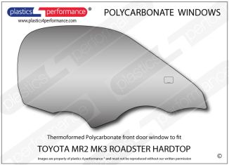 TOYOTA - MR2 - MK3 roadster -Hard top - Lexan polycarbonate right hand front door window
