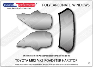 TOYOTA - MR2 MK3 Roadster Hardtop - Lexan Polycarbonate window kit