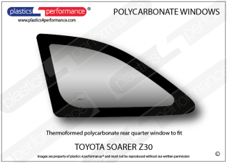 TOYOTA - Soarer Z30 - Lexan Polycarbonate left rear quarter window