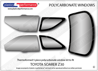 TOYOTA - Soarer Z30 - Lexan Polycarbonate window kit