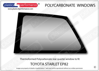TOYOTA - Starlet EP 82 - Lexan Polycarbonate left rear quarter window
