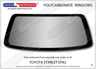 TOYOTA - Starlet EP 82 - Lexan Polycarbonate rear screen