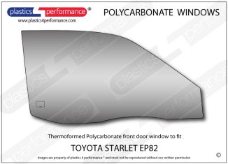 TOYOTA - Starlet EP 82 - Lexan Polycarbonate right front door window