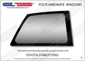 TOYOTA - Starlet EP 82 - Lexan Polycarbonate right rear quarter window