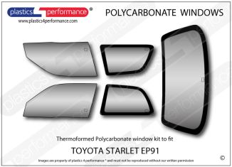 TOYOTA - Starlet EP91 - Lexan Polycarbonate window kit