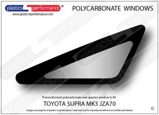 TOYOTA - SUPRA MK3 JZA70 - Lexan Polycarbonate right rear quarter window