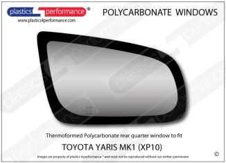 TOYOTA - Yaris Mk1 - Lexan Polycarbonate left rear quarter window