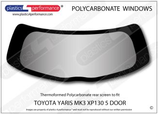 TOYOTA - Yaris MK3 XP130 5dr - Lexan Polycarbonate rear screen