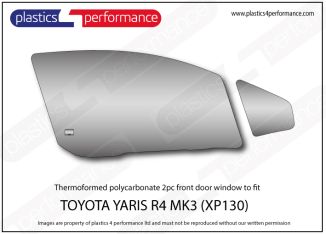 TOYOTA Yaris MK3 (XP130) - Lexan Polycarbonate right front door window