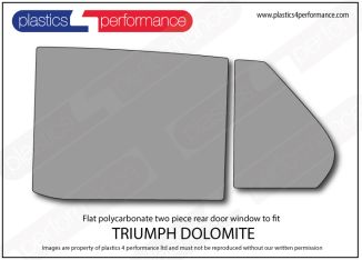 TRIUMPH - Dolomite - Lexan Polycarbonate left rear door window