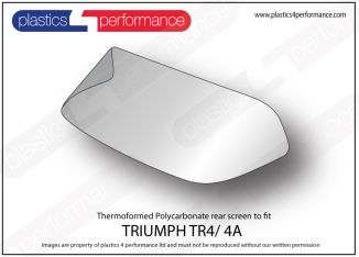 TRIUMPH - TR4 / 4A - Perspex Plexiglas rear screen