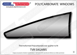 TVR - Sagaris - Lexan Polycarbonate right rear quarter window