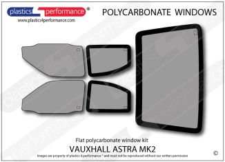 VAUXHALL - Astra E Mk2 - Lexan Polycarbonate window kit