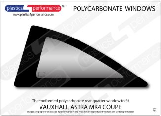 VAUXHALL - Astra G Mk4 Coupe - Lexan Polycarbonate left hand rear quarter window