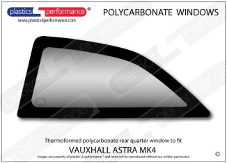 VAUXHALL - Astra G Mk4 - Lexan Polycarbonate left hand rear quarter window