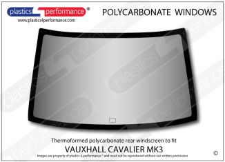 VAUXHALL - Cavalier MK3 Sedan - Lexan Polycarbonate rear screen