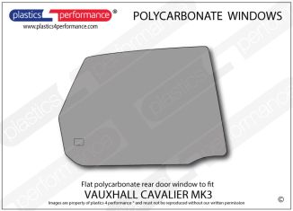 VAUXHALL - Cavalier MK3 Sedan - Lexan Polycarbonate right rear door window