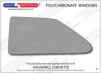 VAUXHALL - Chevette - Lexan Polycarbonate left hand rear quarter window