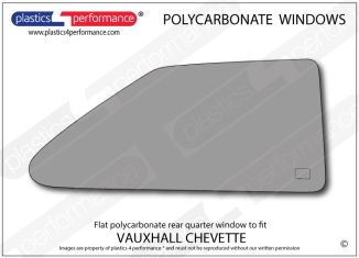 VAUXHALL - Chevette - Lexan Polycarbonate right hand rear quarter window