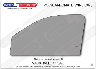 VAUXHALL - Corsa B - Lexan Polycarbonate left hand front door window