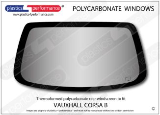 VAUXHALL - Corsa B - Lexan Polycarbonate rear screen