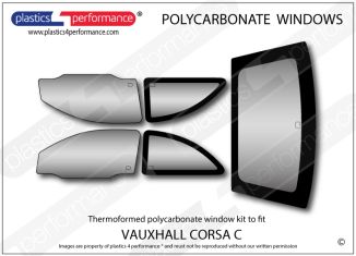 VAUXHALL - Corsa C - Lexan Polycarbonate window kit