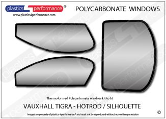 VAUXHALL/ NATIONAL - Tigra Hotrod - Lexan Polycarbonate window kit