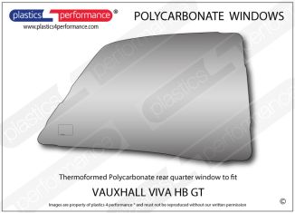 VAUXHALL - Viva HB GT - Lexan Polycarbonate right rear quarter