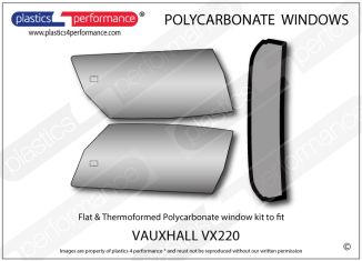 VAUXHALL - VX 220 - Lexan Polycarbonate window kit