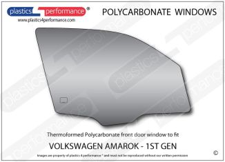 VOLKSWAGEN Amarok 1st Gen - Lexan Polycarbonate right front door window
