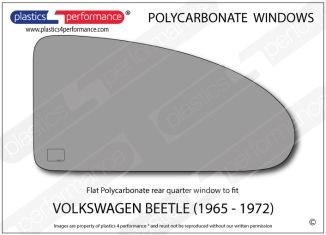 VOLKSWAGEN - Beetle (1965 - 1972) - Lexan Polycarbonate left rear quarter window