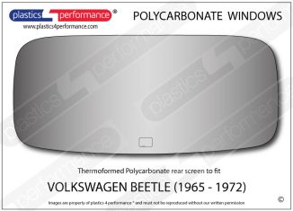 VOLKSWAGEN - Beetle (1965 - 1972) - Lexan Polycarbonate rear screen