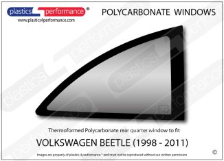 VOLKSWAGEN - New Beetle - Lexan Polycarbonate right rear quarter window