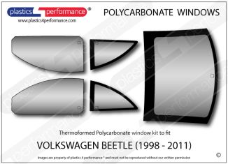 VOLKSWAGEN - New Beetle  - Lexan Polycarbonate window kit