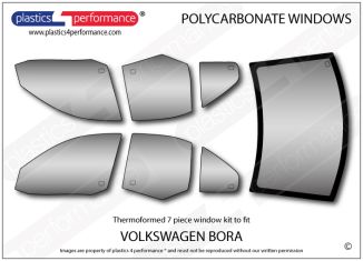 VOLKSWAGEN - Bora/ Jetta Mk4 - Lexan Polycarbonate window kit