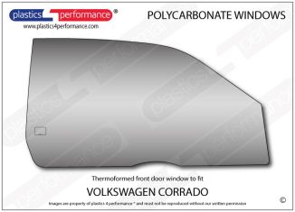 VOLKSWAGEN - Corrado - Lexan Polycarbonate right front door window