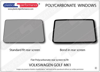 VOLKSWAGEN - Golf Mk1 - Lexan Polycarbonate rear screens