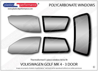 VOLKSWAGEN - Golf Mk4 - Lexan Polycarbonate window kit