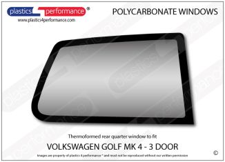 VOLKSWAGEN - Golf Mk4 - Lexan Polycarbonate right rear quarter window